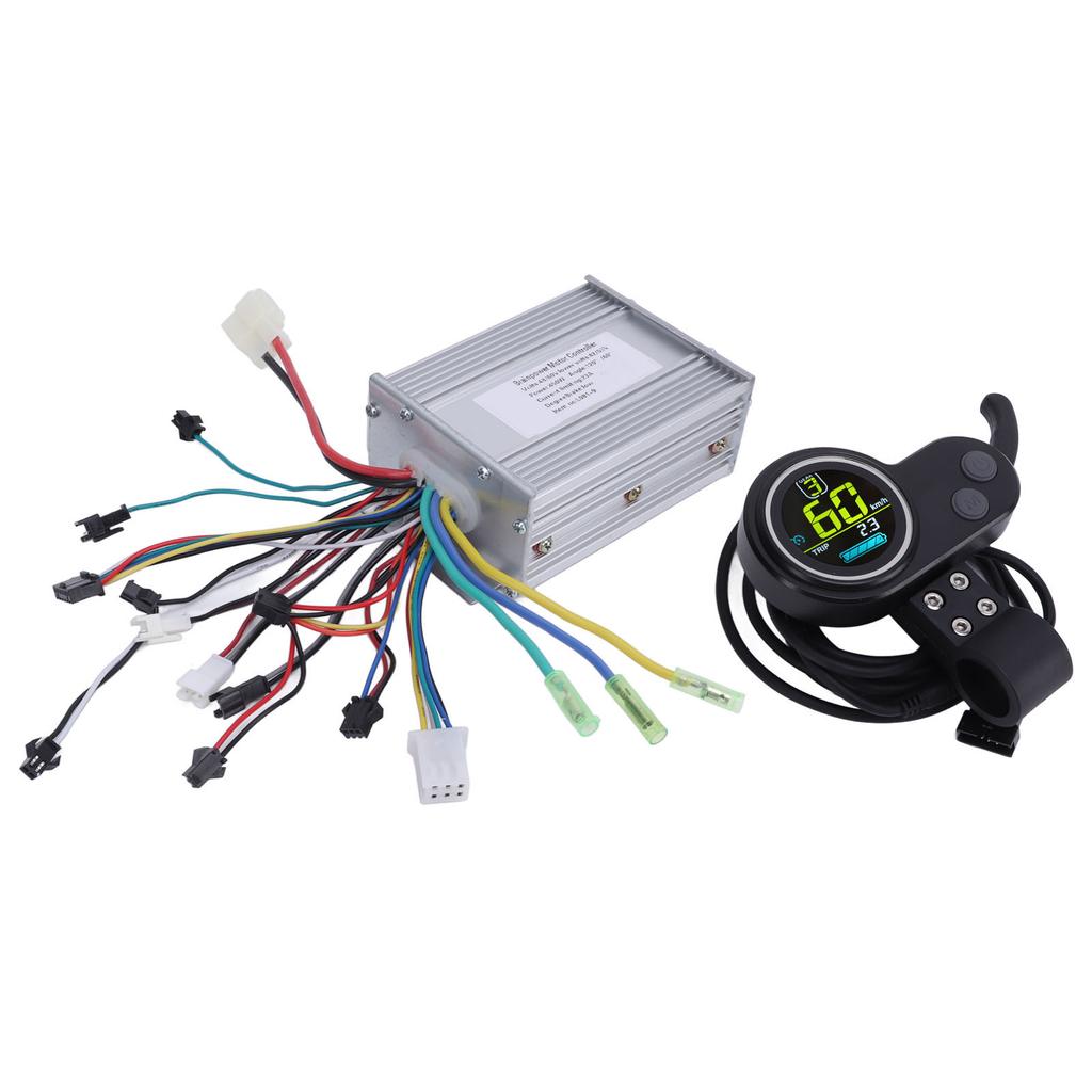 450W 48V 60V Bürstenloser Geschwindigkeitsmotorregler Daumengas mit LCD Rundem Farbdisplay für Elektrofahrrad Roller