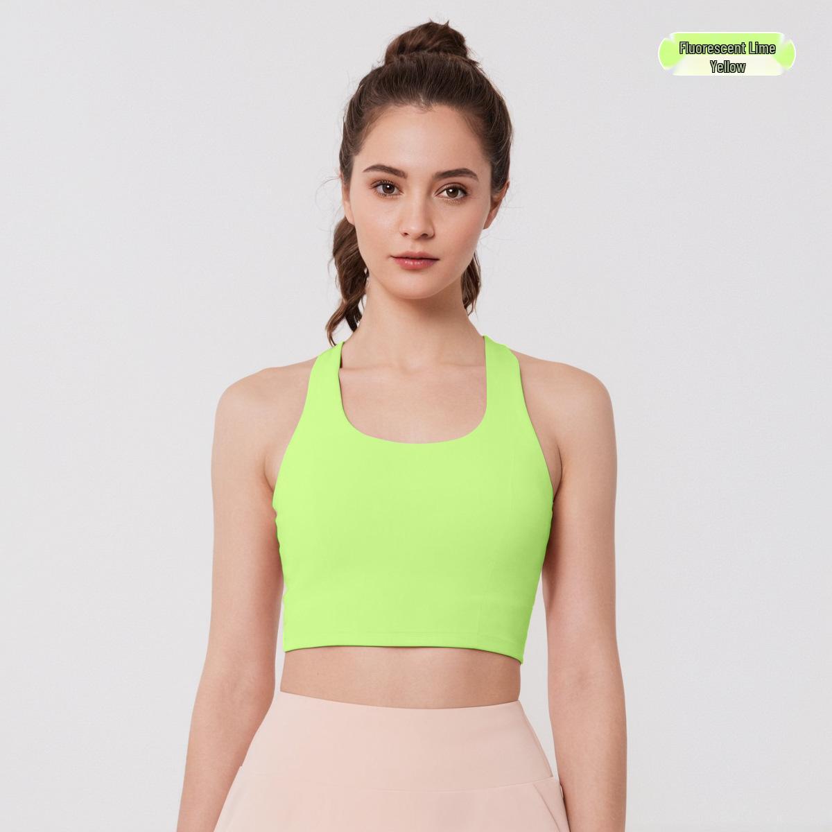 

Women s Shockproof Yoga Sports Bra with Fixed Cup - Beautiful Back Design for Pilates and Fitness XL