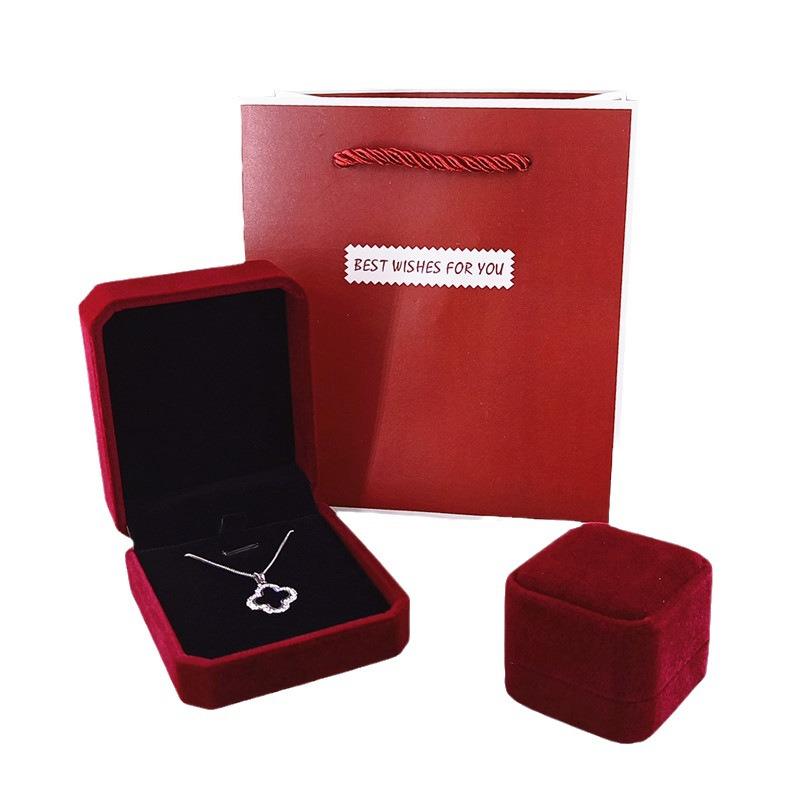 Velvet Flap Jewelry Storage Box for Rings, Necklaces, Bracelets, and Bangles with Custom Logo Option