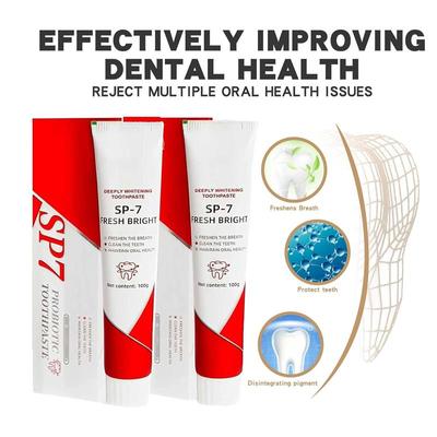 Sp-7 Probiotic Toothpaste Removing Bad Breath Yellow Teeth Stains Brighten White Fresh Breath Oral Health Management