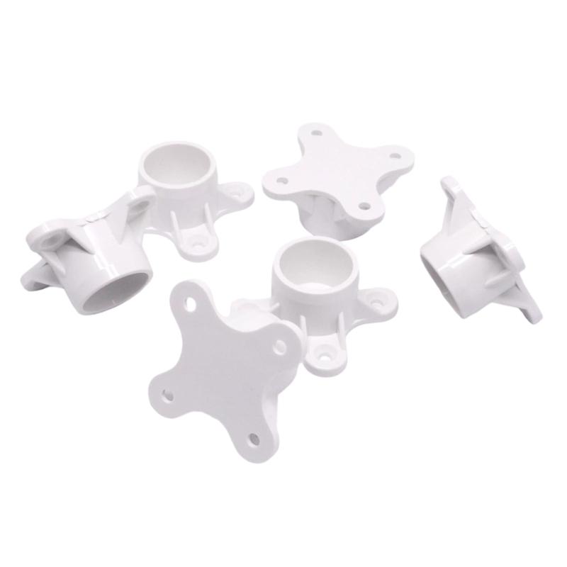 Plastic Flange Caps PVC Pipe End Caps with Screw Holes Flange Connectors Set for Furniture Feet & Storage Rack Projects