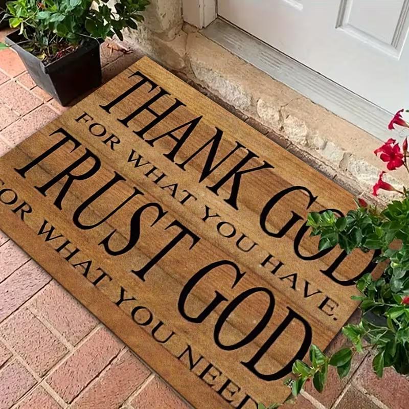 

Carpet Themed Letter Design Door Mat Carpet Christian Home Decoration with Letter Patterns in Foyer Living Room Bedroom Mats 40cm x 60cm