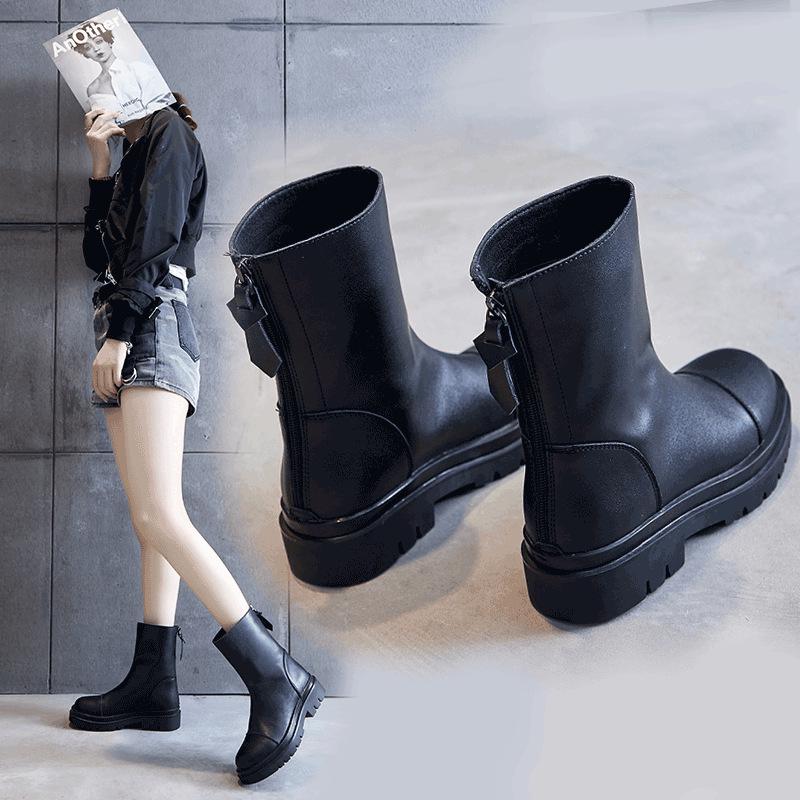 Mujer Martin Botas Otoño Moda Mid Boots Moda comprar a buen precio —  entrega gratuita, reseñas reales con fotos — Joom
