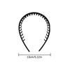 Elegant Solid Color Wave Hairbands For Women Trendy Toothed Non-Slip Hair Combs Hair Accessories Girl Face Wash Sports Headbands