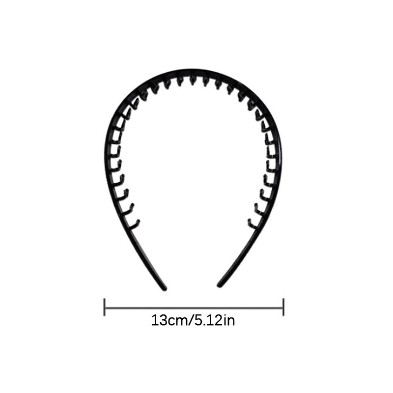 Elegant Solid Color Wave Hairbands For Women Trendy Toothed Non-Slip Hair Combs Hair Accessories Girl Face Wash Sports Headbands