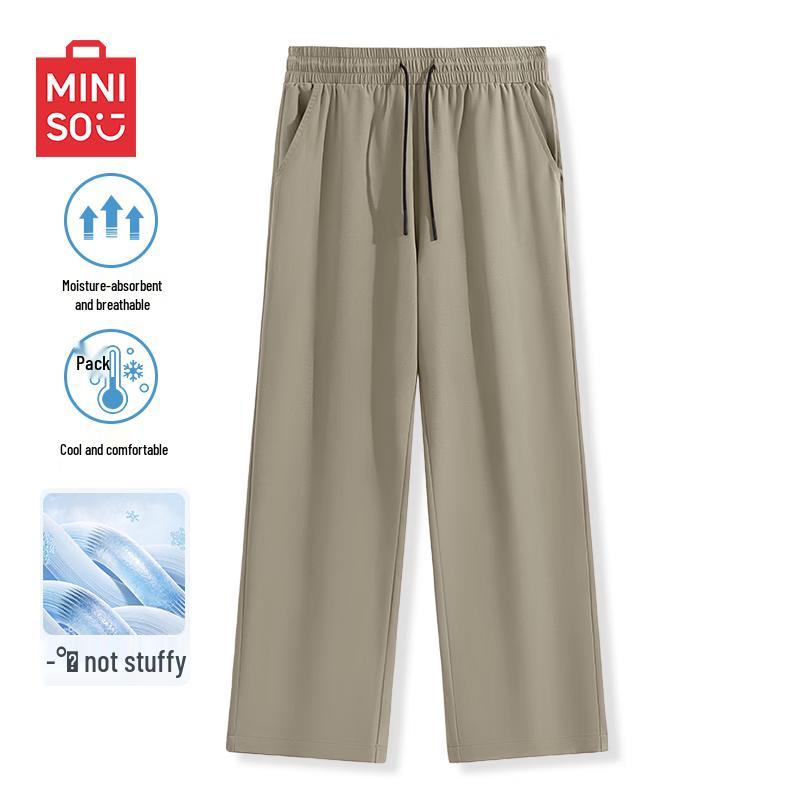 MINISO Men s Summer Quick-Dry Straight-Leg Casual Pants M