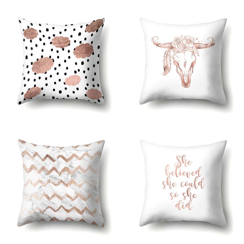 Polyester Pillow Case Automobile Decoration Home Print Pillow Case Automobile Sofa Waist Cushion Cover