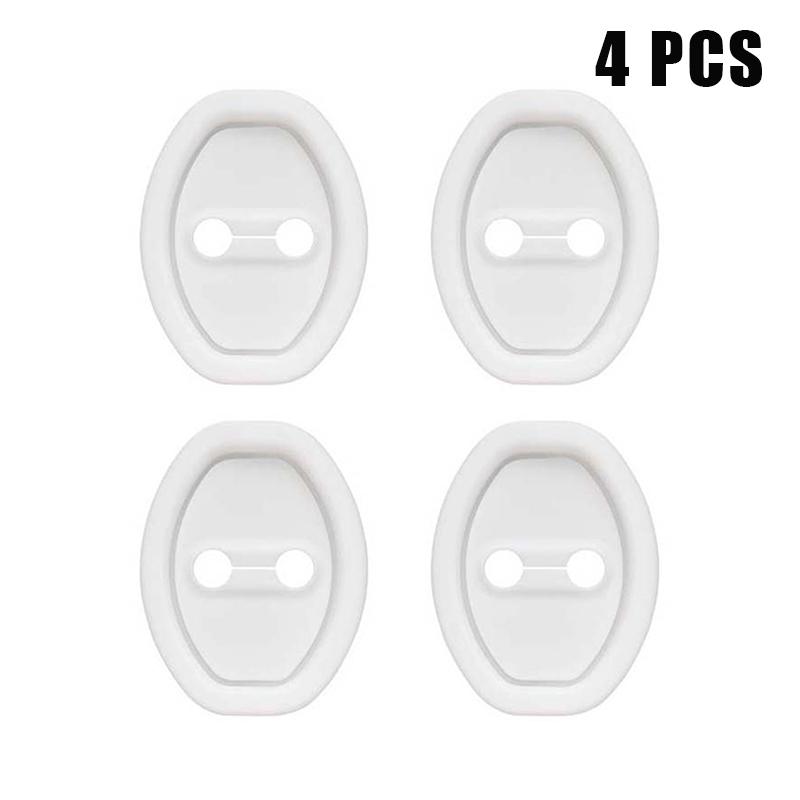 

2/4 шт. Крышка защелки замка двери автомобиля, водонепроницаемая, аксессуары для стайлинга автомобиля, универсальная силиконовая пряжка замка двери, защитный чехол от столкновений as the picture