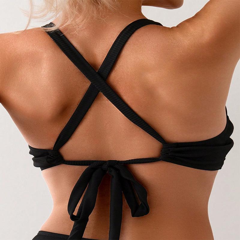 2025 European & American Women's Sexy Backless Tie-up Bikini Swimwear