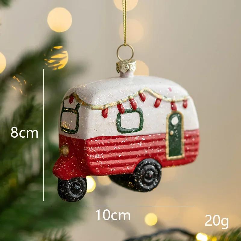 Christmas Tree Shaped Ball Christmas Tree Decorative Pendant Christmas Gift Bag Car House Snowman Garland New Year Ornament