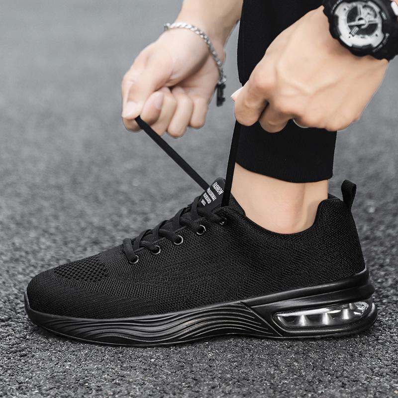 New popcorn soft sole lightweight breathable shock absorption anti-slip wear wear lace-up sports casual shoes men jogging shoes