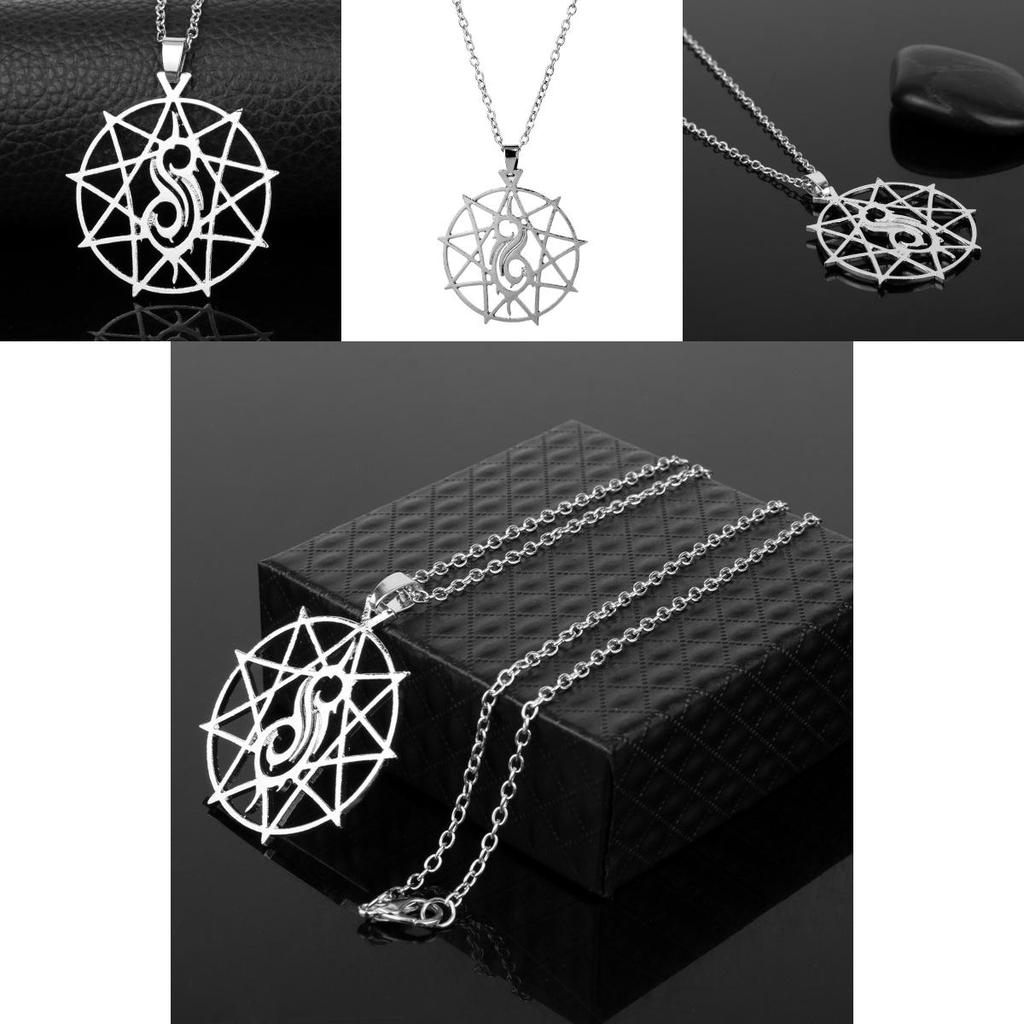 Slipknot Alloy Geometric Necklace With Pendant For Gift And Fashion
