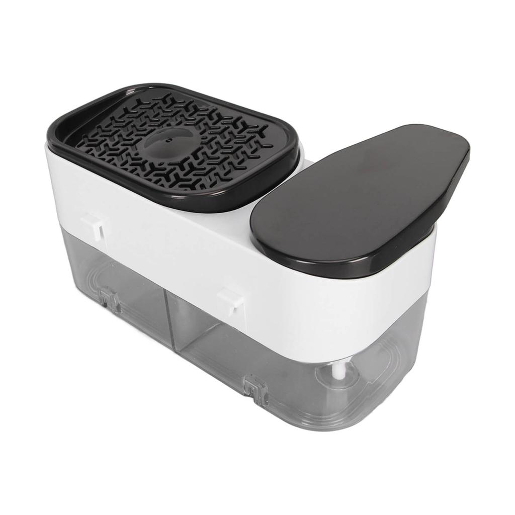 Soap Press Dispenser Manual Press Soap Box with Sponge Holder Foam Generate Soap Liquid Dispenser for Sink Bathroom