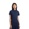 Li Ning Solid Color Pullover Sports Polo Shirt Women Tops Deep-Navy APLU198-2