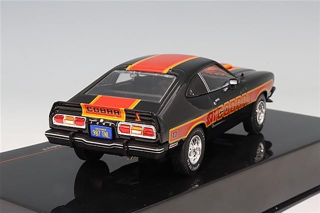 IXO 1/43 Scale Ford Mustang Cobra II 1977 Black/Red