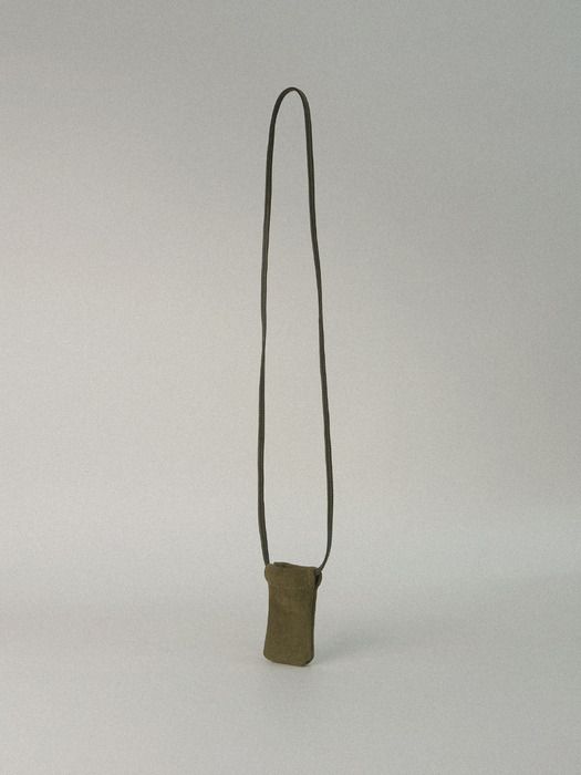 AUBOUR Lip Balm Bag (suede Olive) _ from Italy