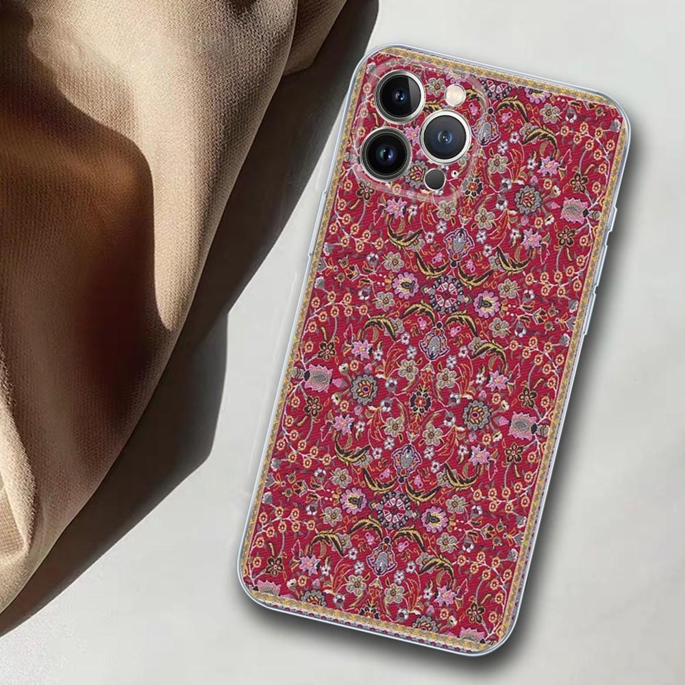 Persian Carpet Phone Case For iPhone 14 11 12 13 Mini Pro XS Max Cover 6 7 8 Plus X XR SE 2020 Funda Shell