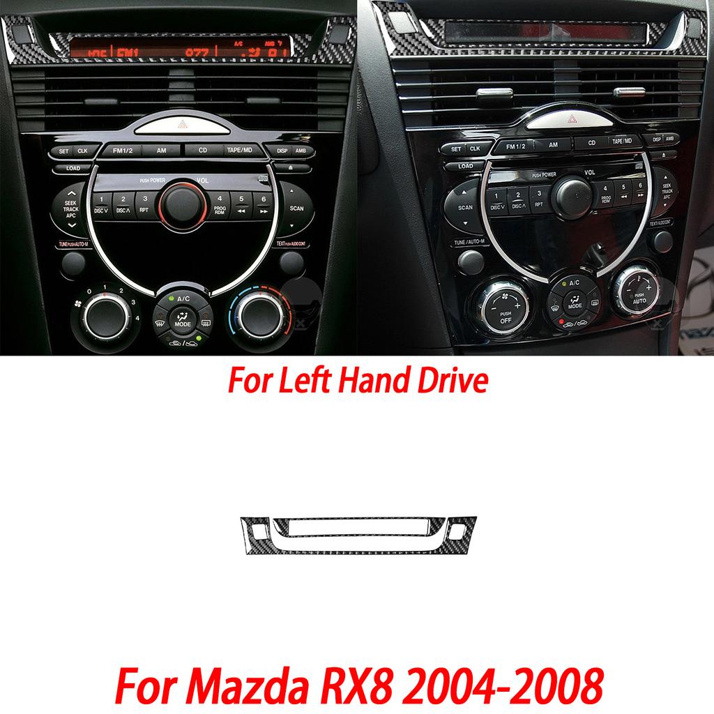 Gloss Black Plastic Car Interior Accessories Sticker AC Radio Door Handle Gear Shift Panel For Mazda RX8 2004-2008 SE3P JM1FE
