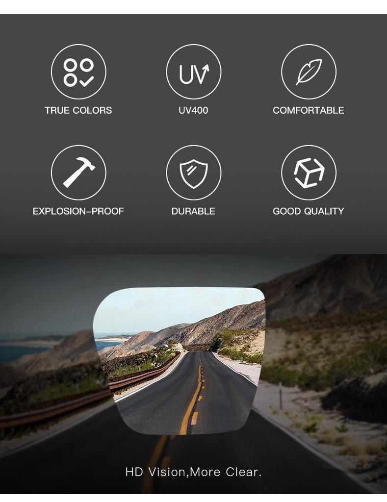 HEAT WAVE UV400 Radbrille - Hochwertige echte Linse für Outdoor-Sportarten