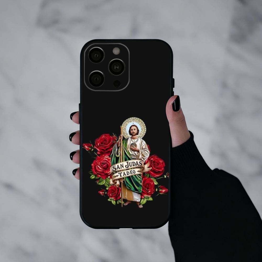 

S-San-N J-Judas T-Tadeo-O ART Phone Case For iPhone 17pro, 16,15,14,13,12,11 X XR Plus,Others Soft Black Cover iPhone16se4