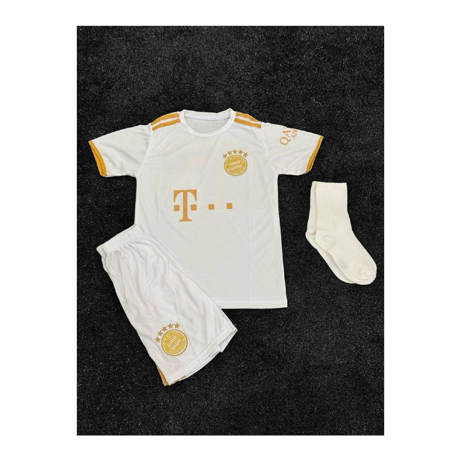 

Детский футбольный трикотаж нового сезона Bayern Мюнхен Mane, белый комплект из 3 предметов специального дизайна