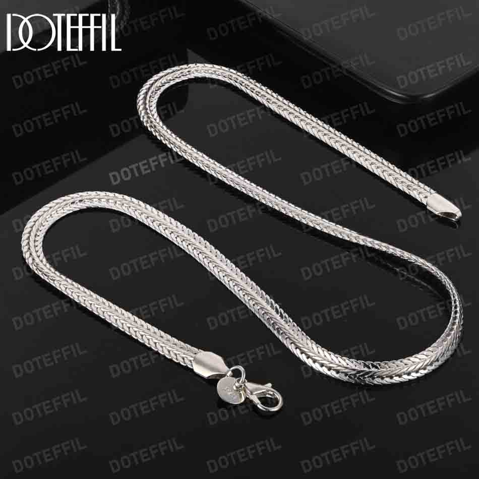 925 Sterling Silver Snake Bone Chain 20 Inch Necklace Fashionable Wedding Jewelry