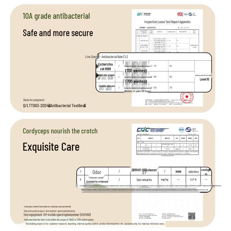 Men's Ice Snow Kapok Cotton Antibacterial Briefs