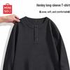Men's Henley Neck Long-Sleeve T-Shirt