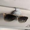 Car Sunglasses Holder Durable Leather Clip Glasses Case Ticket Card Clip Eyeglasses Mount Car Interior Accessories