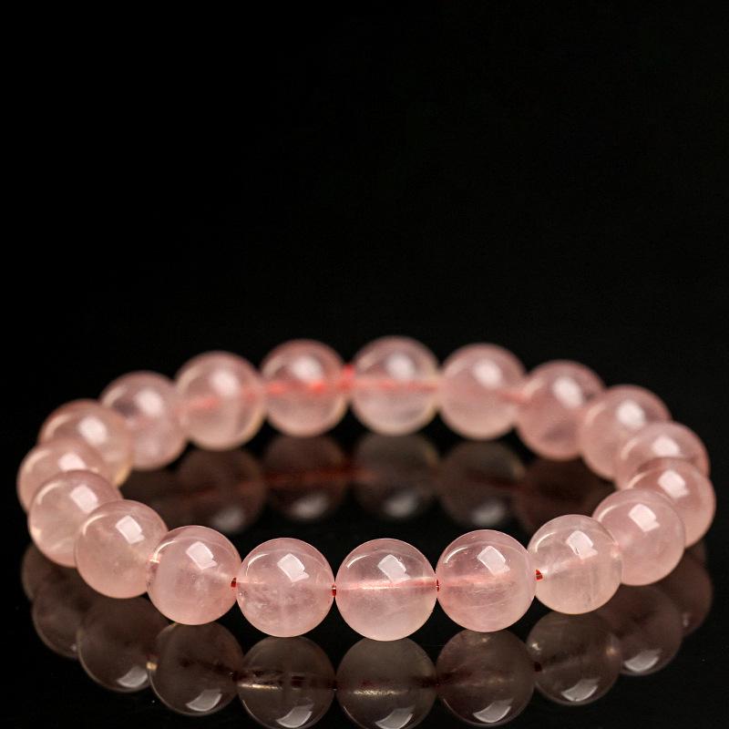 7A Grade Rose Quartz Grapefruit Bead Moisturizing Pink Crystal Bracelet