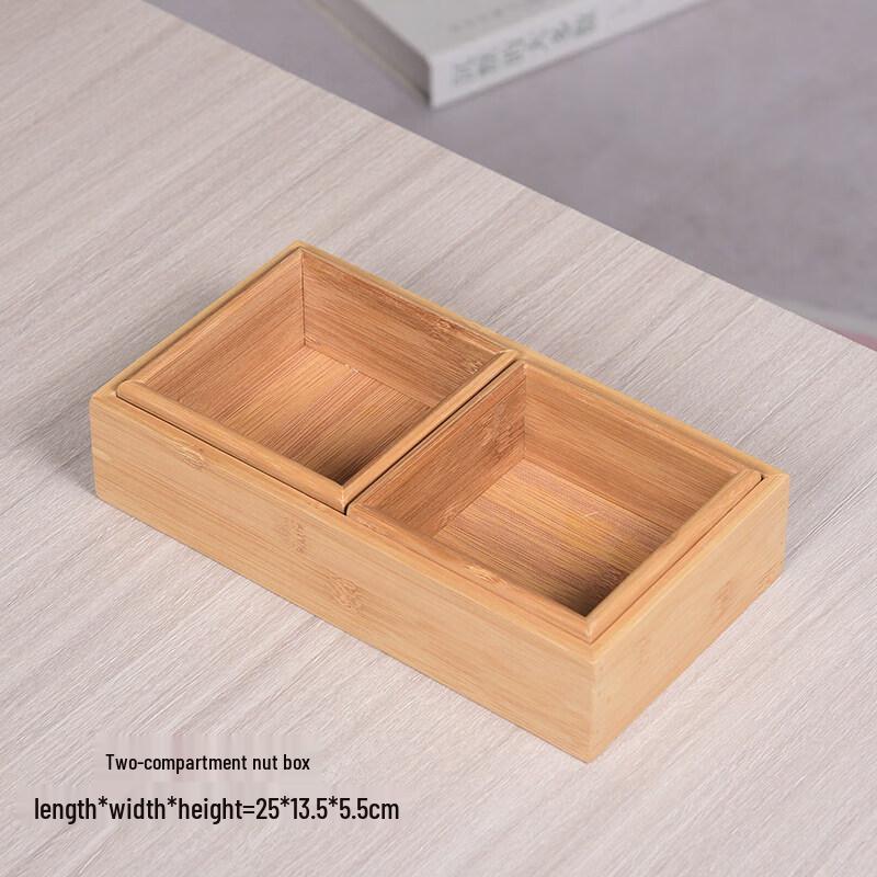 Wooden Multi-Compartment Tea & Snack Tray