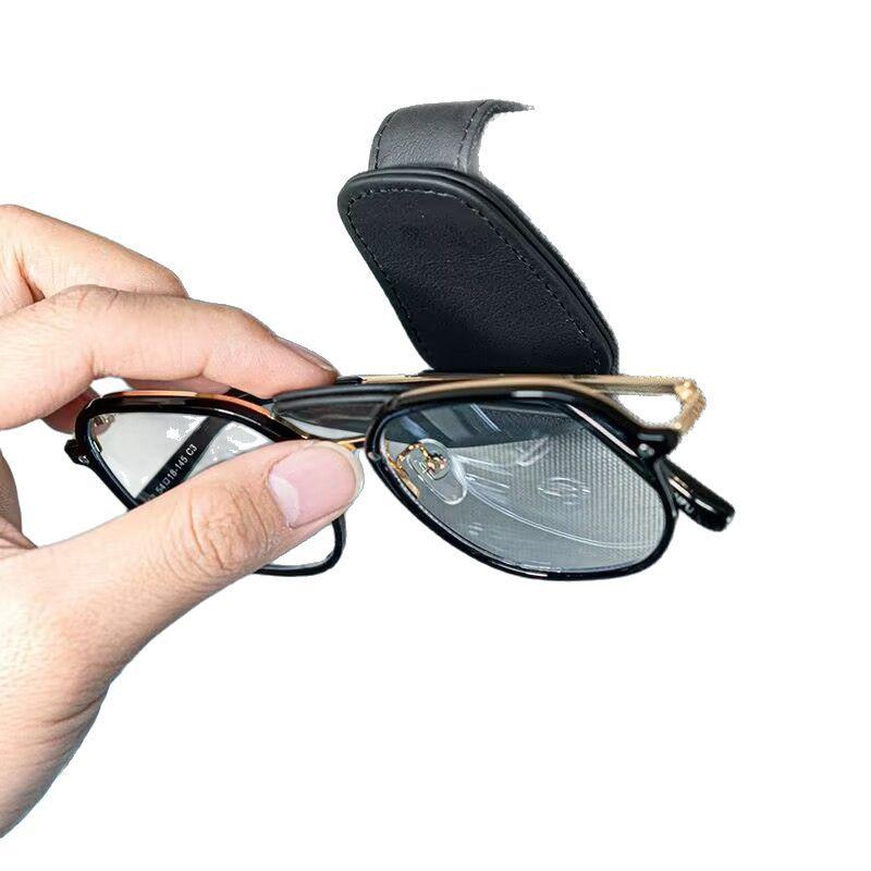 1pc Universal Car Sun Visor Glasses Clip, Made Of PVC, Car Glasses Holder, Interior Accessories, Glasses Storage Rack