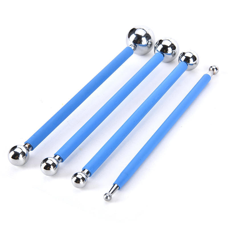 4 Pcs Stainless Molding Ball Sticks Dessert Fondant Cake Decoration Supplies