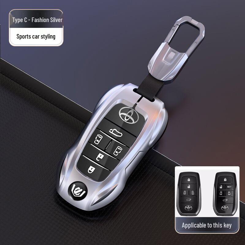 Metal Shell Key Case for 2015-2025 Toyota Alphard