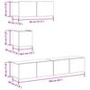 4 Piece Wall Mounted TV Cabinet Set Artisan Oak Finish Particleboard