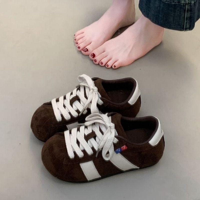 Ретро контрастные цвета Dexun обувь 22 новая осенняя повседневная спортивная скейтборд обувь нишевая хлебная обувь 35