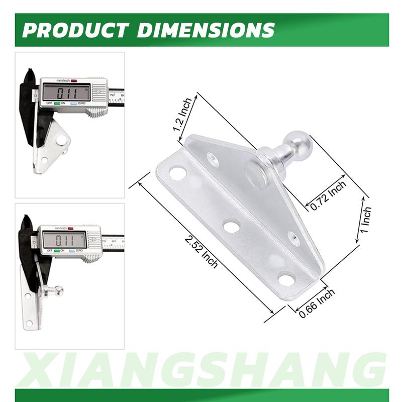 10MM Ball Stud Mounting Bracket for Universal Gas Spring Struts Lift Support Shock Prop Steel  2 Pack 4 Pack