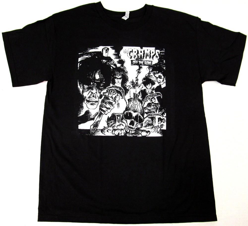 The CRAMPS Off The Bone T-shirt Punk Rock Tee Adult MLXL2XL Black New  Unisex T-Shirt XXXXL