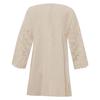 Women Half Sleeve Cotton Linen Hollow Out  Lace Patchwork T-Shirt Blouse Tops