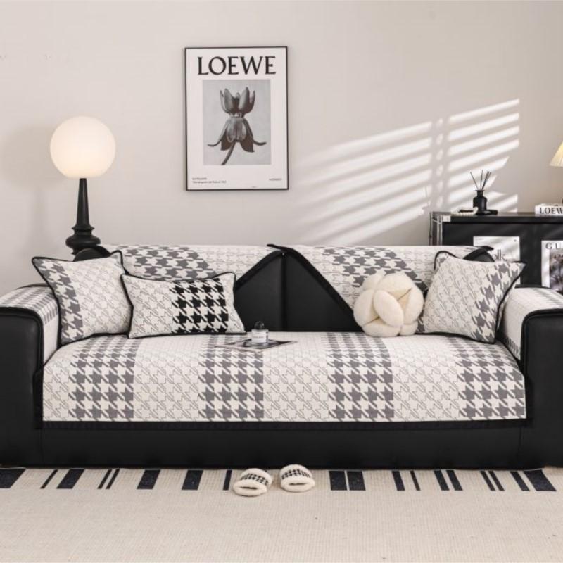 

Осень Дом Нескользящая Подушка для Дивана Чехол для Дивана Коврик Шенилл Накидка Цвет Гусиная лапка Funda Sofa Коврики для гостиной 70X70