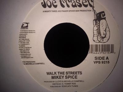 7-Zoll Schallplatte MIKEY SPICE - walk The Streets VPS9215 Joe Frasier 2010 US Reggae, Ska & Dub Gebraucht