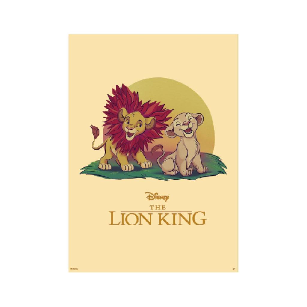 [Small Planet] Disney Lion King Poster Sticker - Simba & Nala
