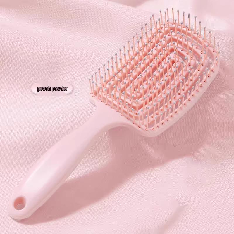 Cherry Blossom Pink Fluffy Large Curl Vent & Massage Hair Brush for Women
