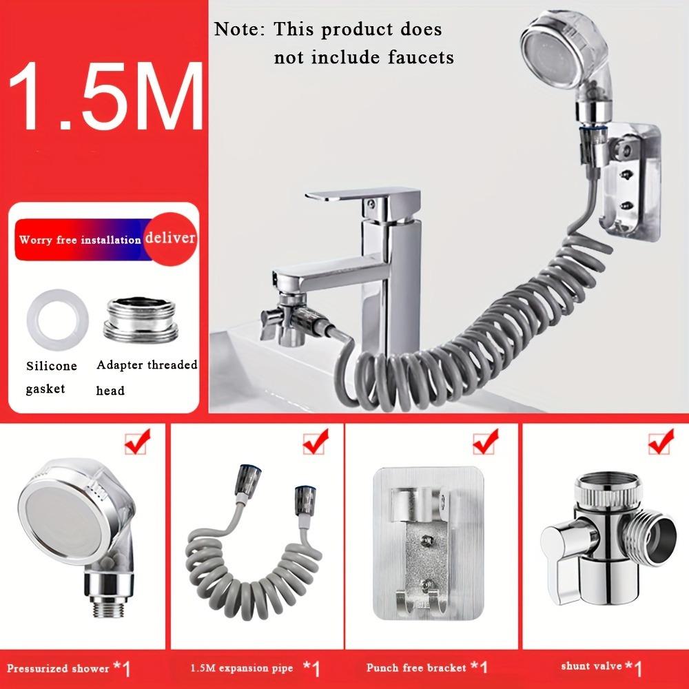 1 Set Handheld Faucet Diverter Valve, Shower Faucet, Home Bathroom Kitchen Faucet Adapter Setting, Adjustable Diverter Valve Faucet