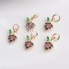 14K Gold-Filled Color-Preserving Zircon 3D Grape Pendant Charm for DIY Bracelets & Necklaces