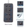 Power Strip With 6 AC Sockets & 3 USB 1 Type C Port 6FT Extension Cord Protector for Home Office Dorm Power Button