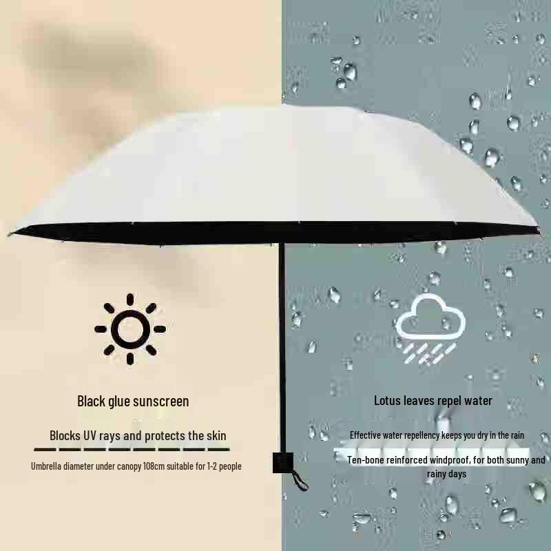 MERRY-FAN 10-Rib Windproof UV Protection Folding Umbrella