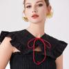 Black Bowknots Fake Collar Shoulder Wraps for Womens Removable Wedding Party Shirt False Detachable Collar Ties