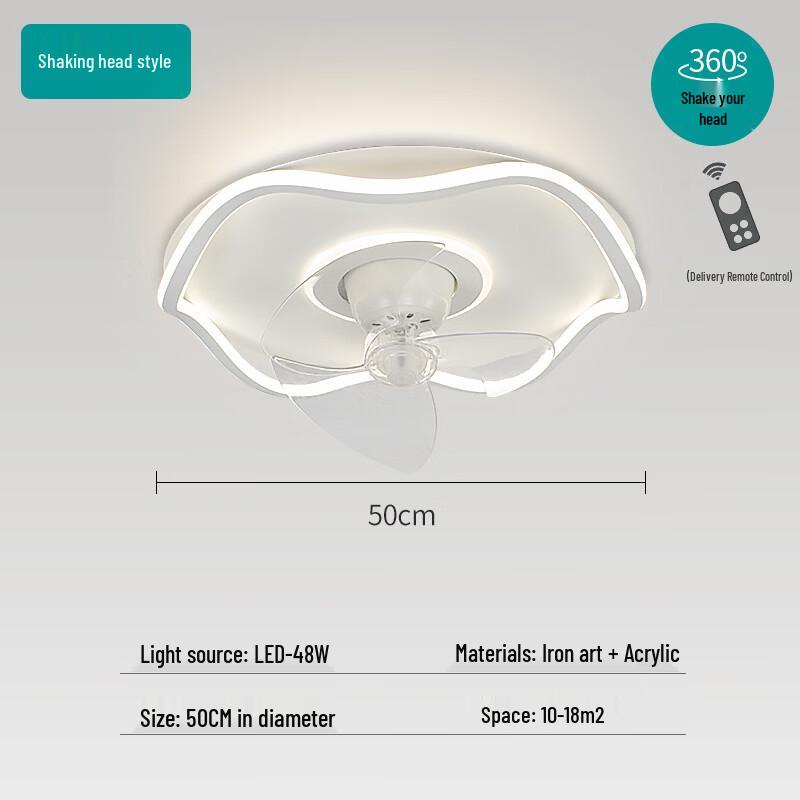 Meng Pao Modern Minimalist Bedroom Fan Ceiling Light