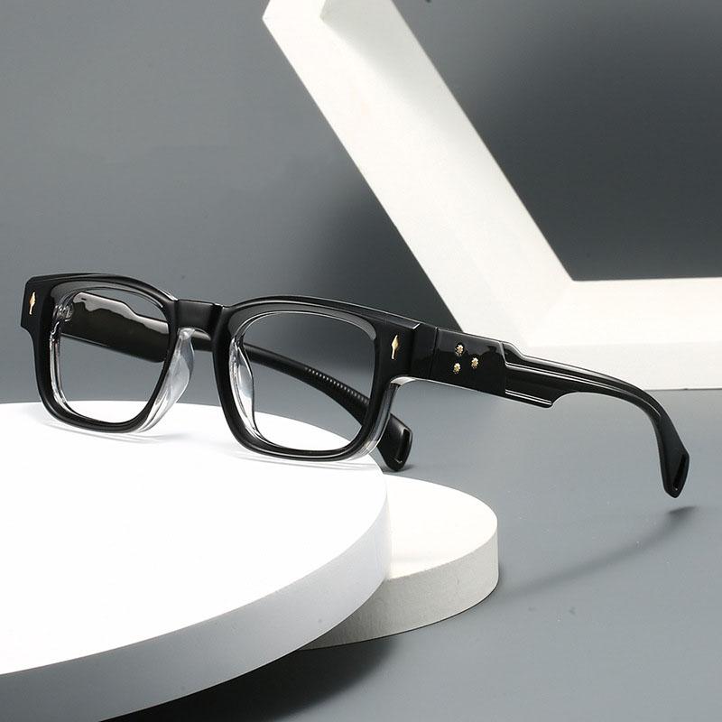 Latest Fashionable HD Square Frame for Men Reading Eyeglasses Retro Neutral High Quality Luxury Versatile Anti Blue Ray Eyeglasses